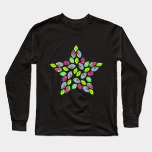 Neon leaf star - color your life! Long Sleeve T-Shirt